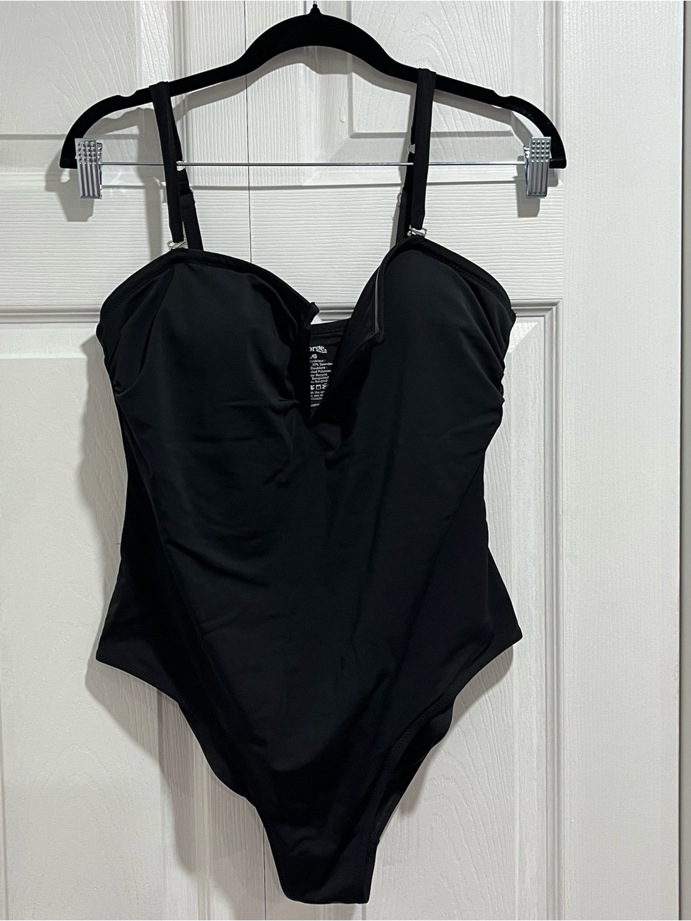 George Black One-Piece Swimsuit with Adjustable Straps